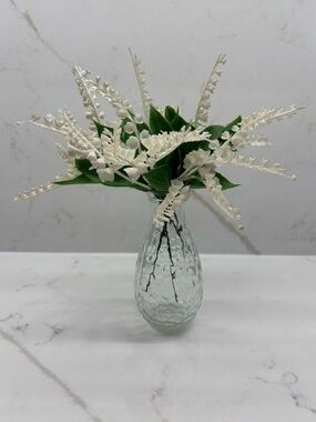 5 Vintage White Lily of the Valley Artificial Floral Stems